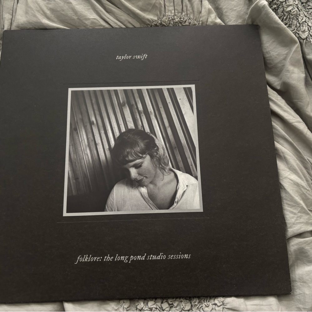 Folklore: Long Pond Taylor Swift Vinyl Record - Black and White Cover